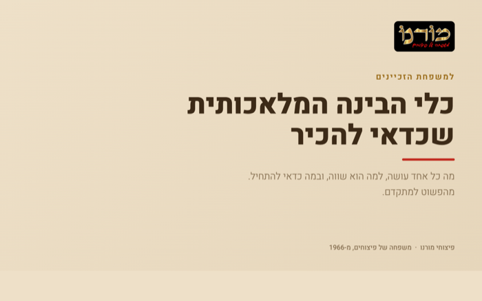 מצגת ההדרכה לזכייני פיצוחי מורנו